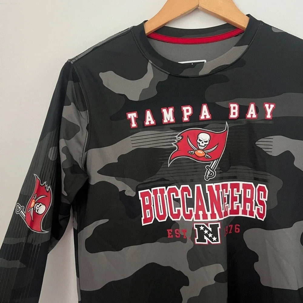 NFL Tampa Bay Buccaneers Long Sleeve Camouflage Kids Shirt Top Size 14-16